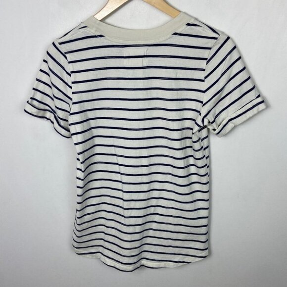 Anthropologie La Vie En Rose Graphic Tee Striped Sol Angeles‎ Size XS Boho Top - Picture 10 of 10